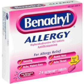 Buy Benadryl (Diphenhydramine) 25mg